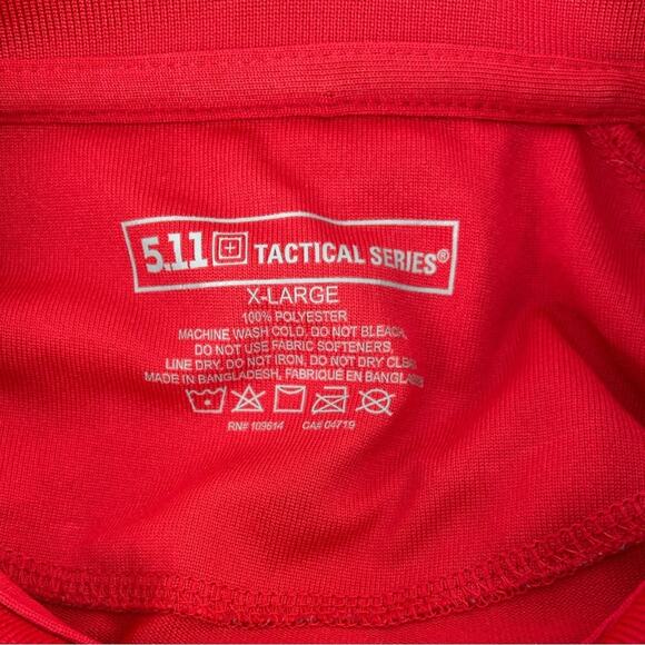 5.11‎ Tactical Mens Performance Short Sleeve Polo Shirt Red Size XL - Picture 4 of 5